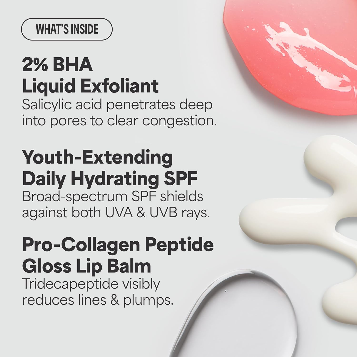 Paula’s Choice The Iconic Trio Kit, Travel 2% BHA Liquid Exfoliant, Travel SPF 50 Moisturizer, Full Sized Peptide Gloss Balm, Complete Glow and Lip Care Set - Image 5