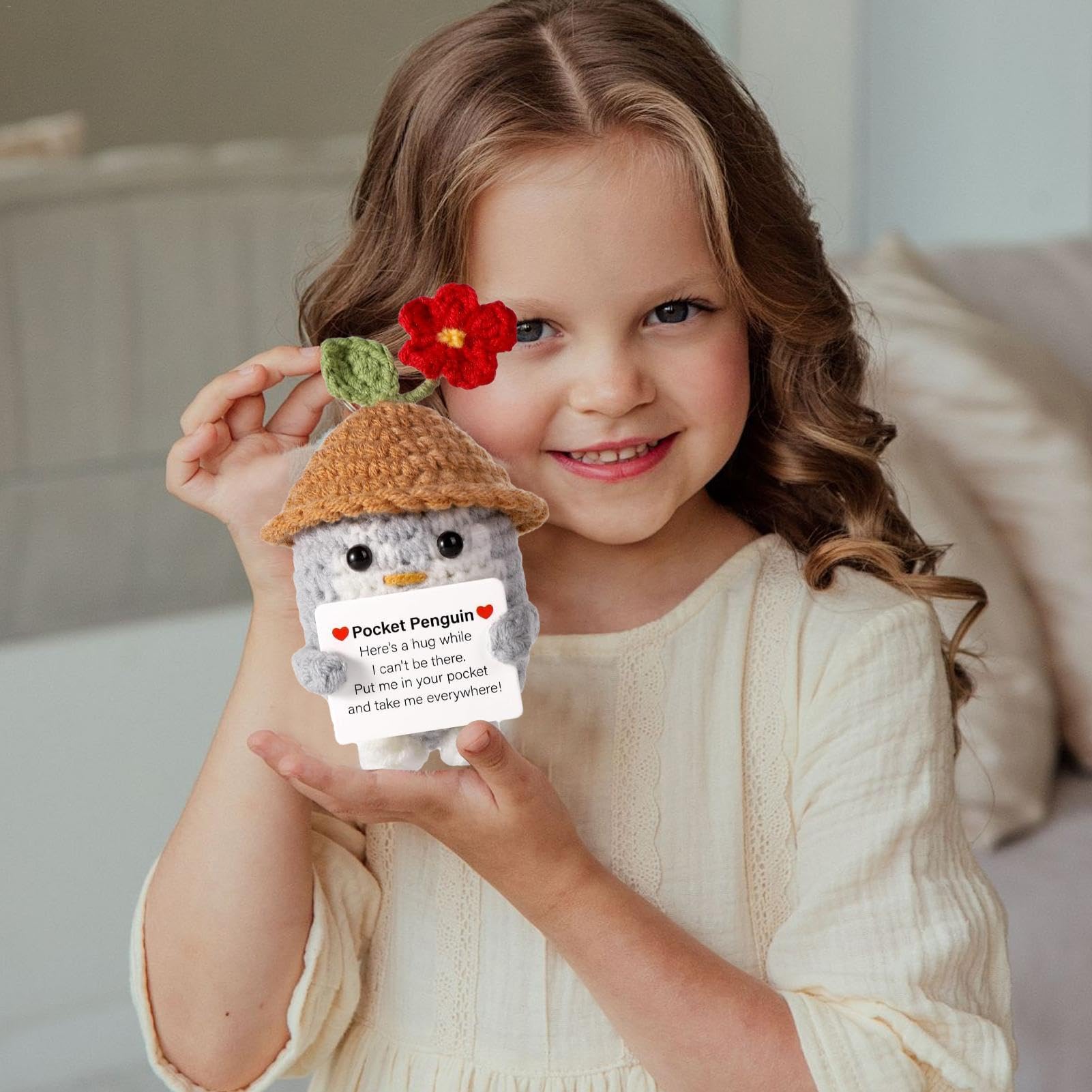 Vibhgtf Pingouin Drôle Avec Carte Positive - Pomme De Terre À Vie