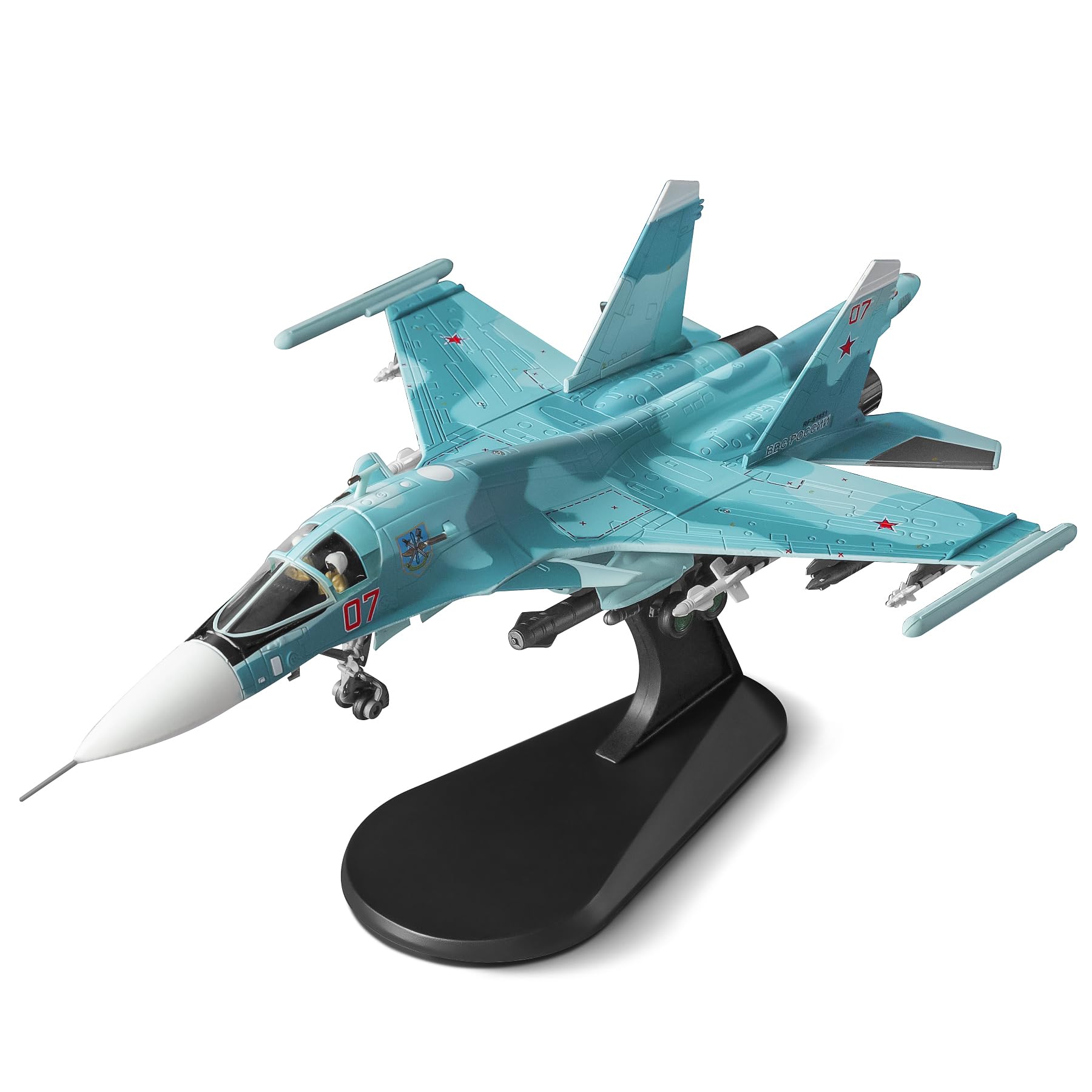 HANGHANG 1:100 Military Model Plane SU-34 Fullback Alloy Fighter Plane Model,Model Airplane for Collection and Displays