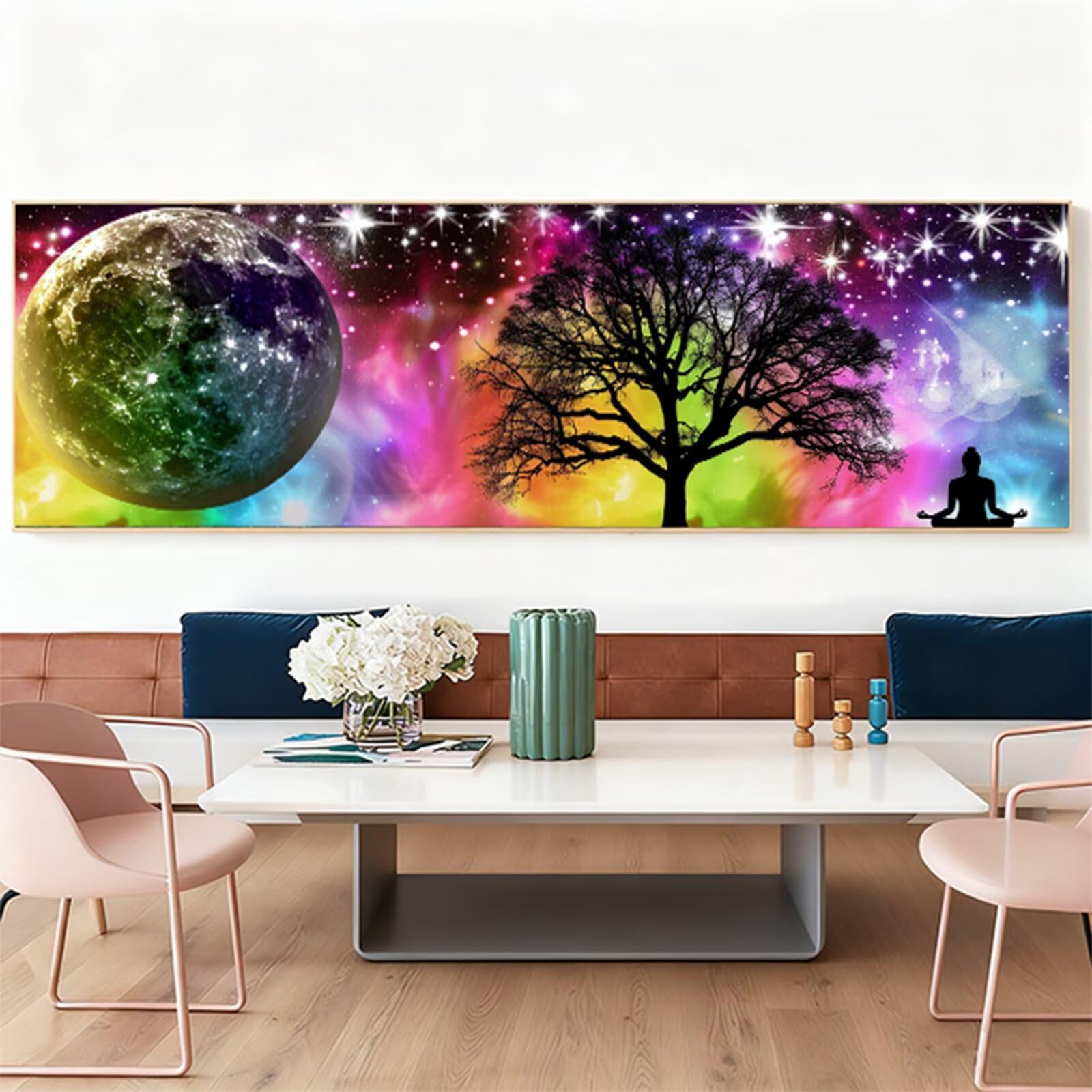 Duże zestawy do malowania diamentowego Zen, sztuka diamentowa dla dorosłych, 5D Dimond Art Tree Gem Arts and Crafts dla dzieci początkujących, zestaw do haftu krzyżykowego z kryształami strasu