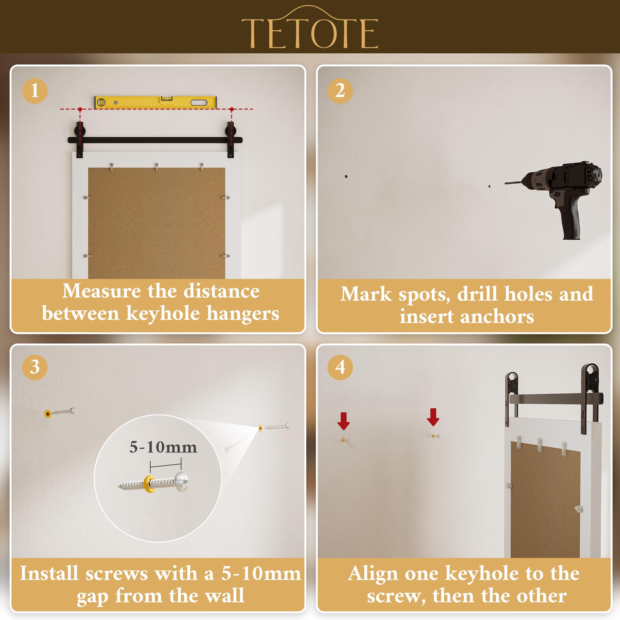 TETOTE Specchio da parete rustico per porta del fienile, 55,9 x 76,2 cm, stile rustico, con cornice in legno bianco naturale, per bagno, soggiorno, camera da letto, ingresso, impermeabile