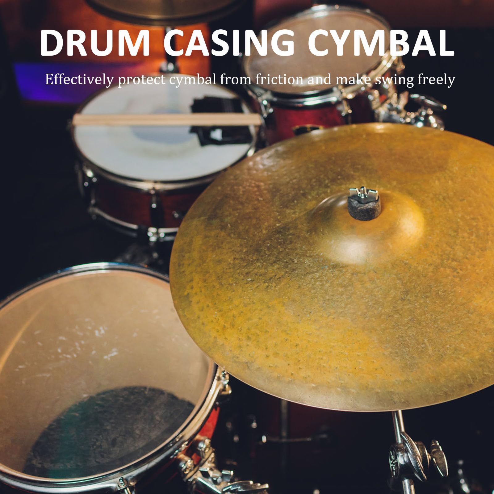 15 Manchons Plastique Cymbales - Accessoires Batterie Percussion, Remplacement Solide Et Durable