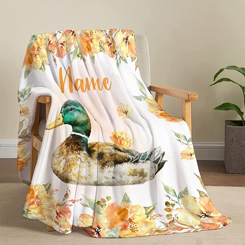 Miniatura 216 de Manta personalizada con diseño de jirafa y elefante, manta de franela suave, acogedora y ligera con nombre para sofá, cama, sofá, regalo, unisex