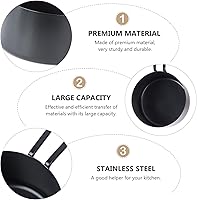 Vista 4 de Hemoton Juego de 4 tazas medidoras de acero inoxidable para herramienta de medición de cocina seca o líquida