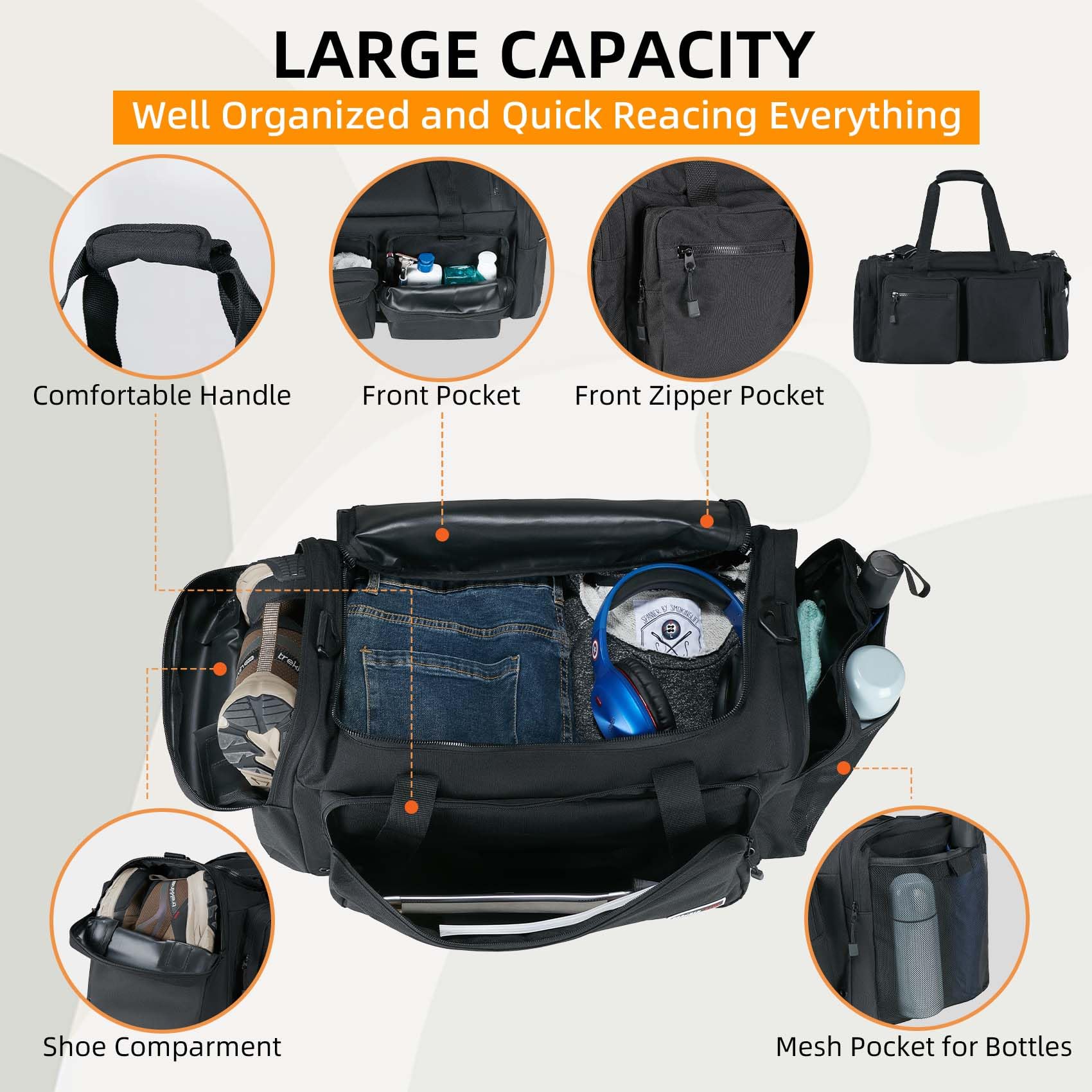 Boston Celtics Personalized Duffel Bags for Kids - Official NBA Logo Embroidery, Removable Shoulder Strap, Polyester, 19” x 14” (Black, Logo)