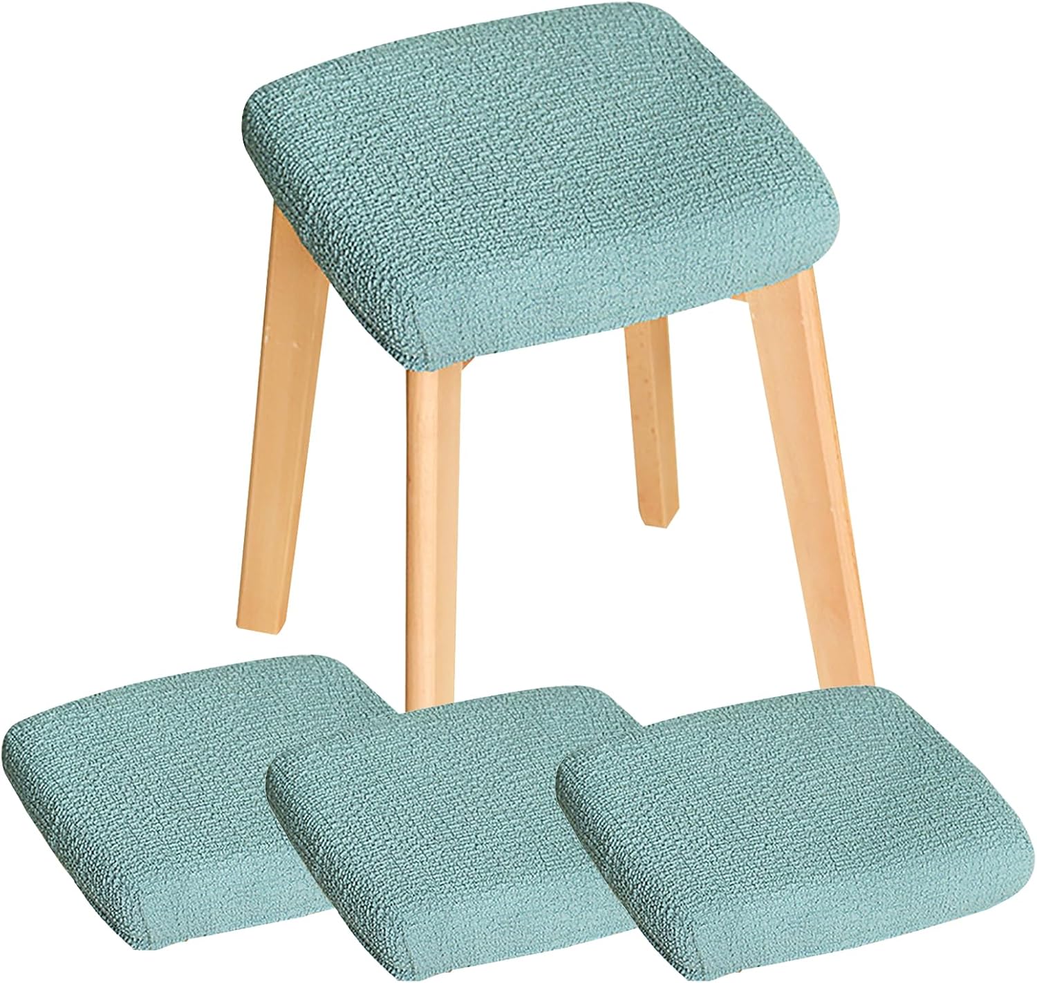 Stool Covers Rectangle Set of 1/2/4 - Square Bar Stool Covers Dining Barstool Seat Covers, Chair Cover Chair Seat Slipcovers