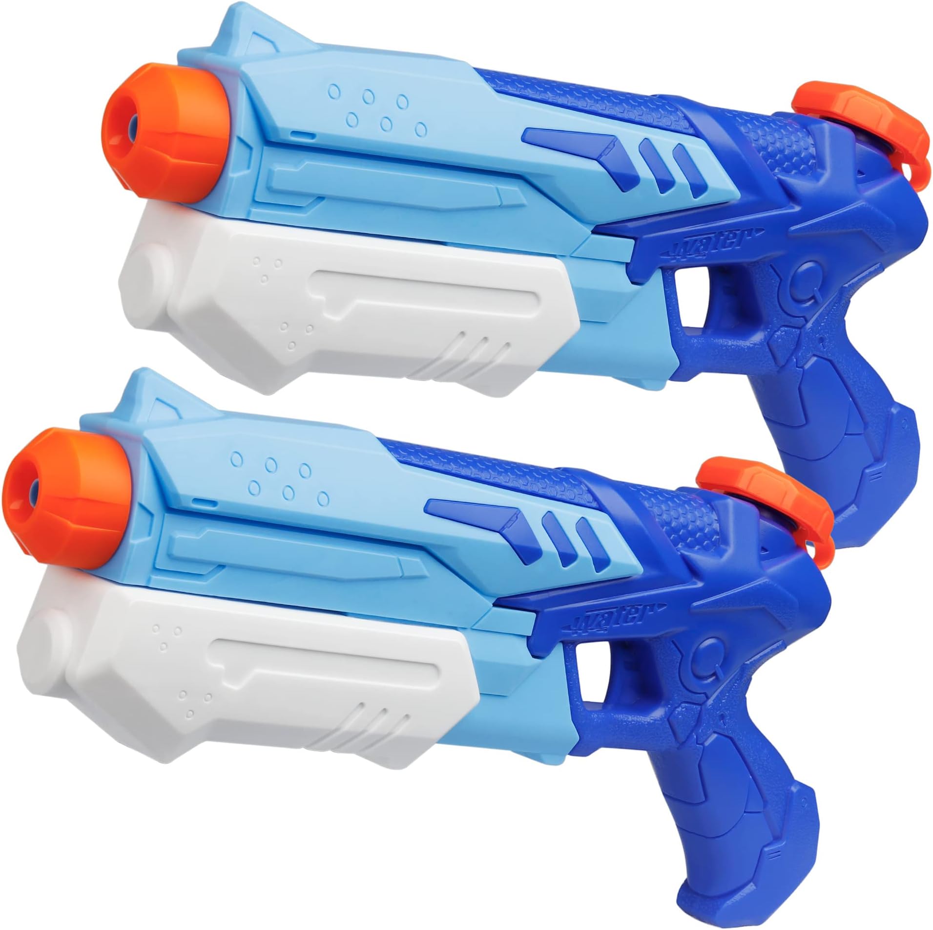 D-FantiX Water Guns for Kids, 2 Pack Super Water Pistols Soaker Blaster Squirt Guns, 300CC Long Range Summer Swimming Pool Beach Party Favors Water Fighting Play Toys for Kids Adults Boy Girl