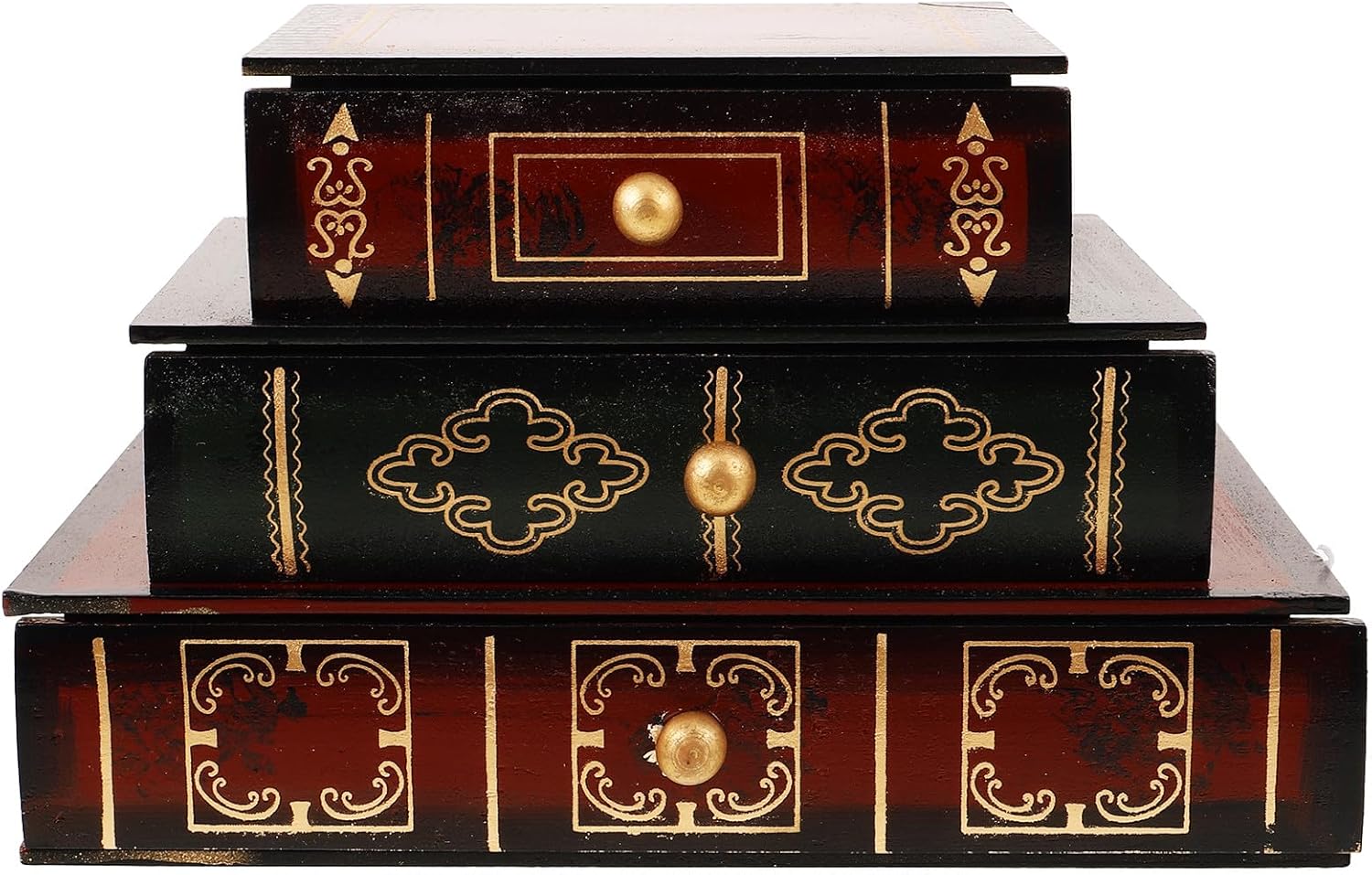 Vintage Book-shaped Storage Box with Lid, Wooden Faux Book Jewelry Organizer, European Style Decorative Book Prop for Office and Bookshelf Décor