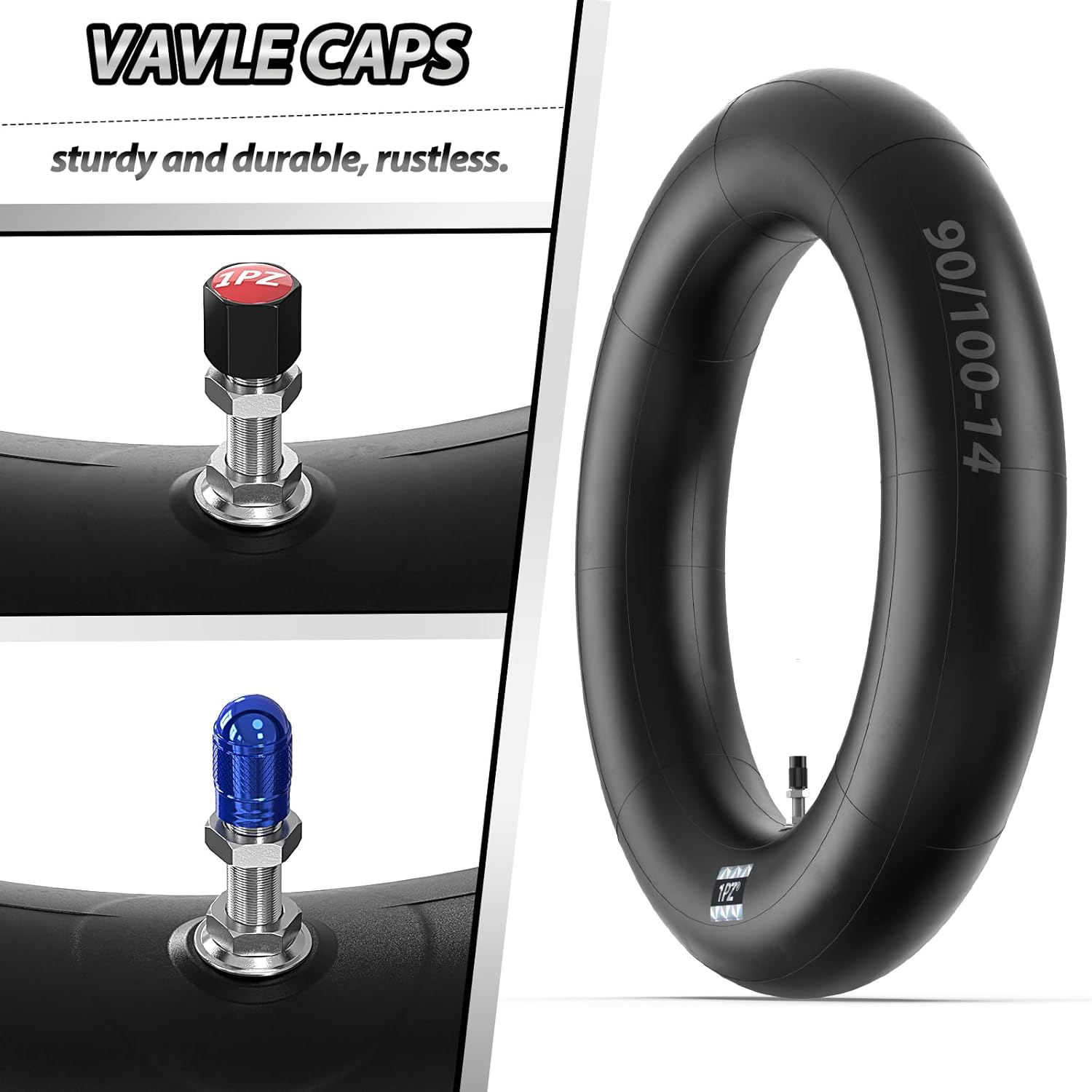 1PZ NV4-DNS 90/100-14 3.00-14" inch Rear Tire and Inner Tube for 125cc 140cc 150cc Coolster Tao Tao Apollo RFZX18 CRF80R KLX125 RM80 YZ80 YZ85 TTR125 Pit Pro Trail Dirt Bike Off Road Motocross