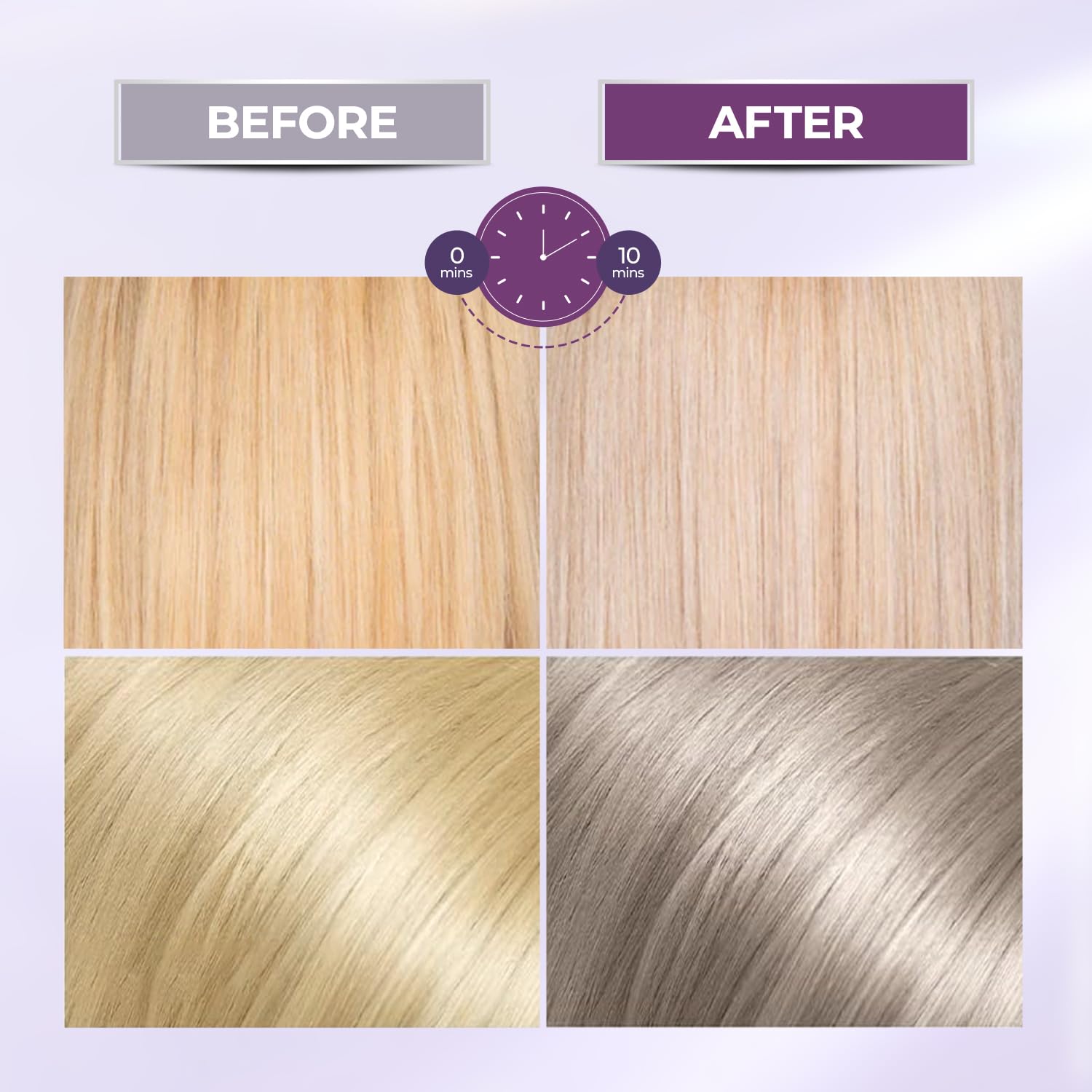 Karseell 3.38floz 100ml Purple Hair Mask Professional Neutralizes Brass & Yellow Tones For Blonde Silver Gray Highlighted Hair - Image 7