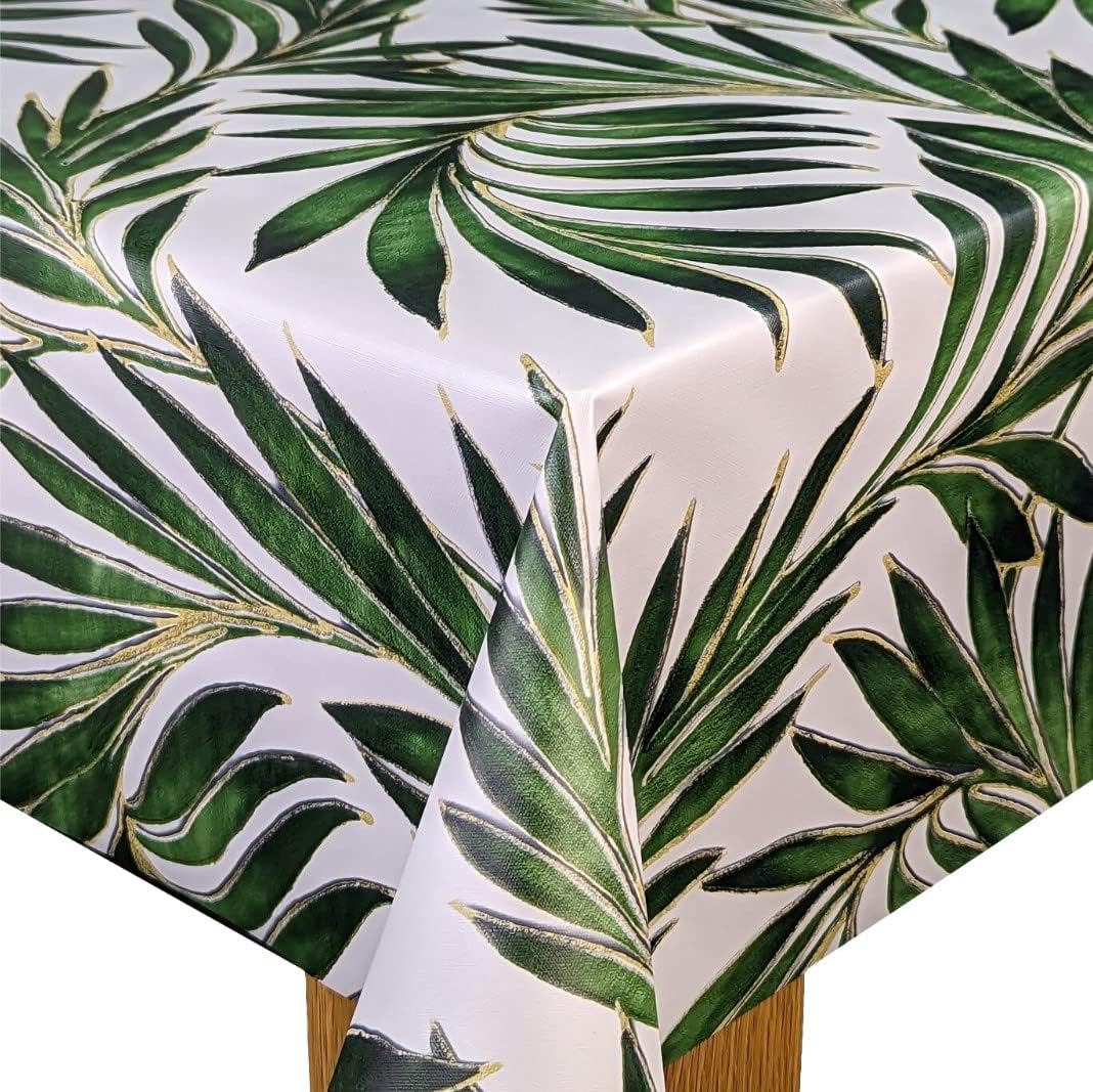 Karina Home Tropical Beach Palm Leaves Tex Wipe Clean Tablecloth Vinyl