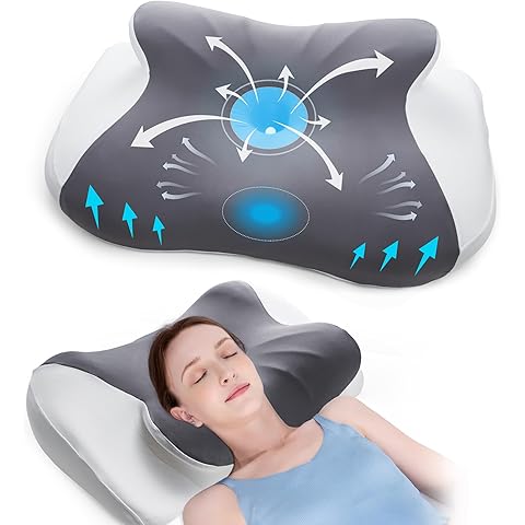 Cervical Neck Pillow,Ergonomic Contoured Support Cooling Pillow for Neck and Cervic...