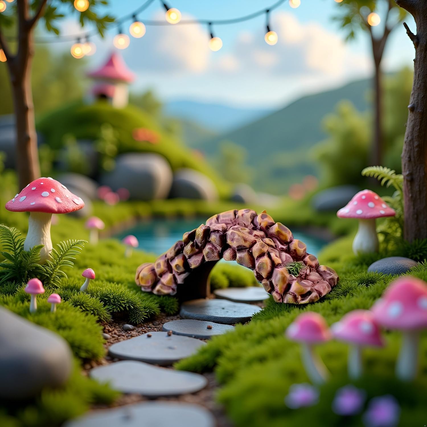 Miniature Resin Bridge, 6.6 x 2.5 cm, Perfect for Dollhouse Decor Garden Decorations, and Craft Projects, Grey, 6.6 X 2.5 Centimeters - Image 3