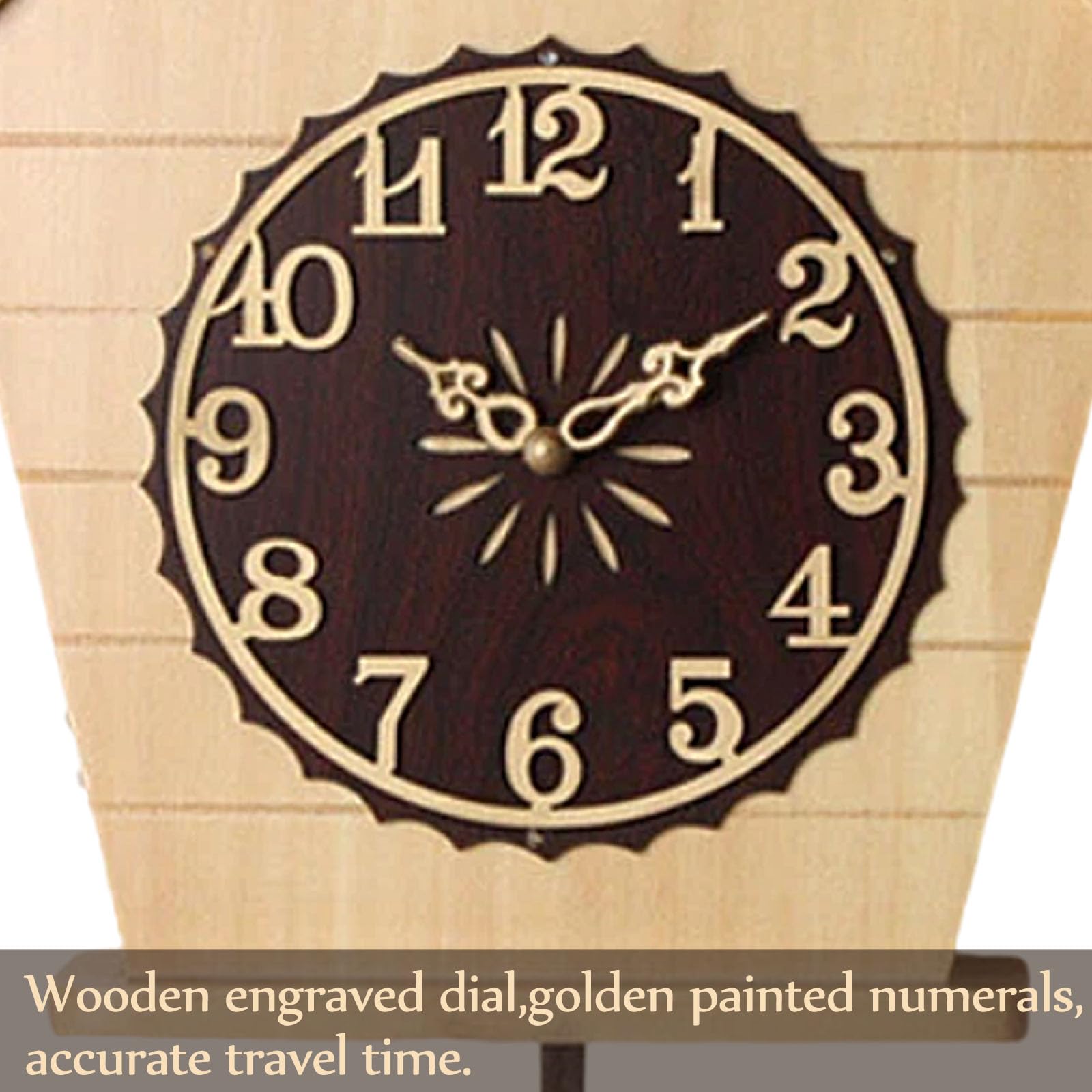 Relojes De Cuco,Reloj De Pared,Madera Maciza De Cuco De La Selva Negra De Relojes De Cuco para Cocina Salón Apartamento Cuco Reloj De Cuco De Tradicional Relojes De Cuco