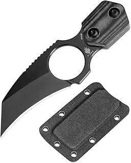 Kizer Variable Claw Fixed Blade Knife, 3.39" 154CM Steel Blade, Black Micarta Handle, Neck Knife, Fixed Blade Knife with Sheath, 1056C1 - Kizer