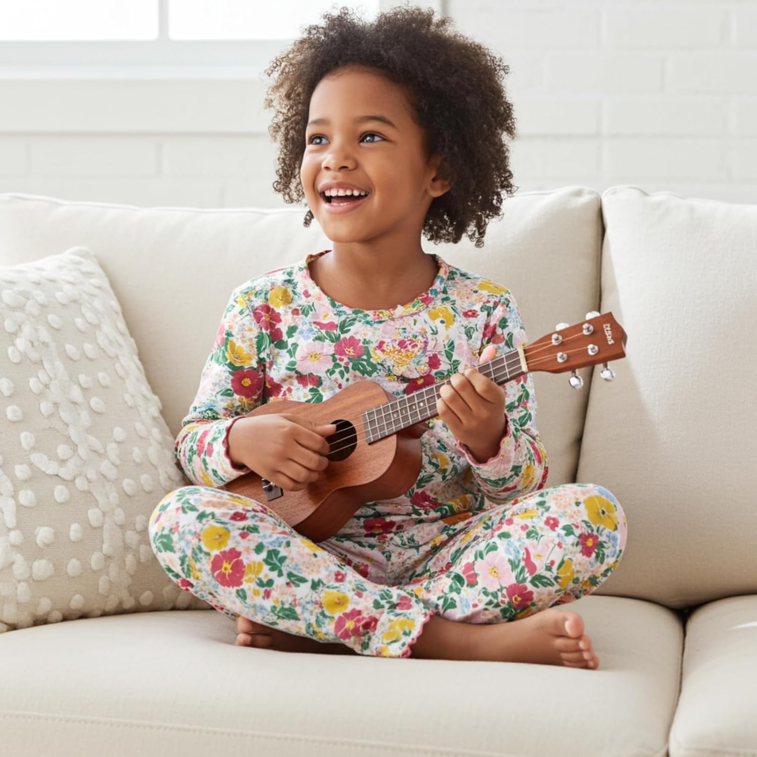 PATPAT Toddler Girls Pajama Sets Ages 2-12 Years - Snug Fit Long Sleeve Shirring Sleepwear, Soft Breathable Kids PJs - Image 3