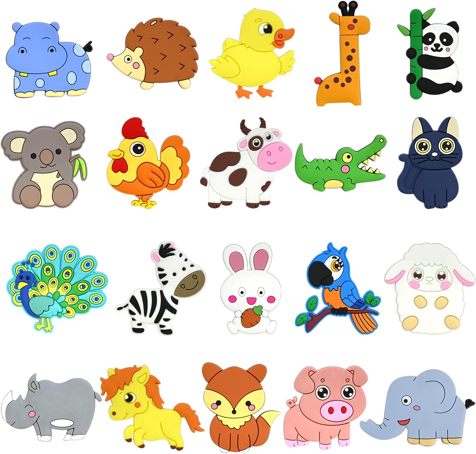 8 Stück Tiere Kühlschrankmagnete - 3D Silikon Magnete Für Kinder, Whiteboard & Kühlschrank