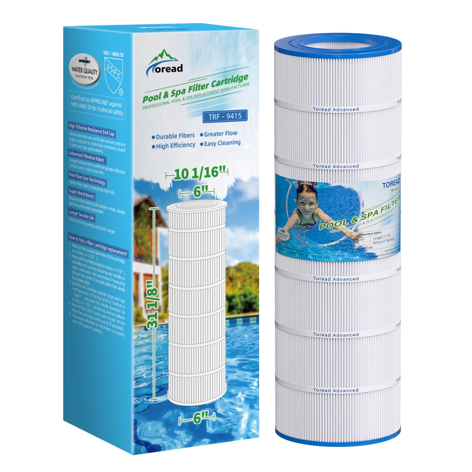 TOREAD CC150 Pool Filter Cartridge