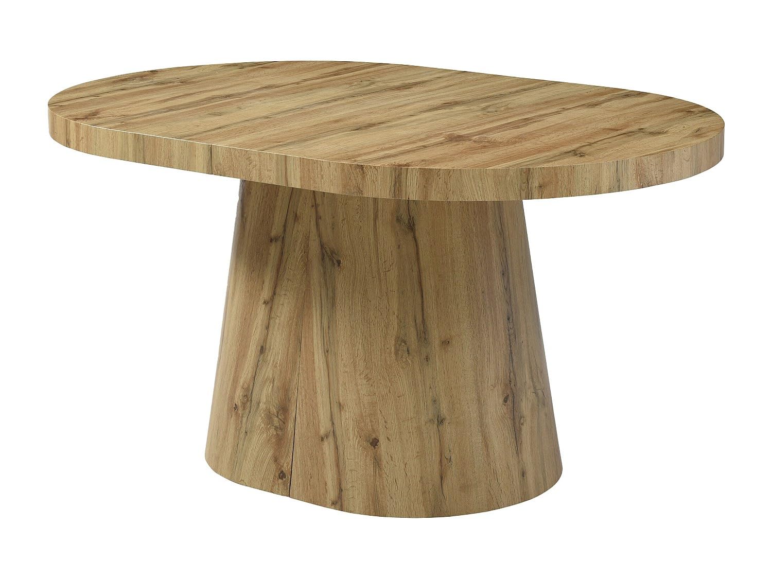 Vente-unique - Table à Manger Extensible 6 à +12 Personnes en MDF - Naturel Clair - CLOEVA