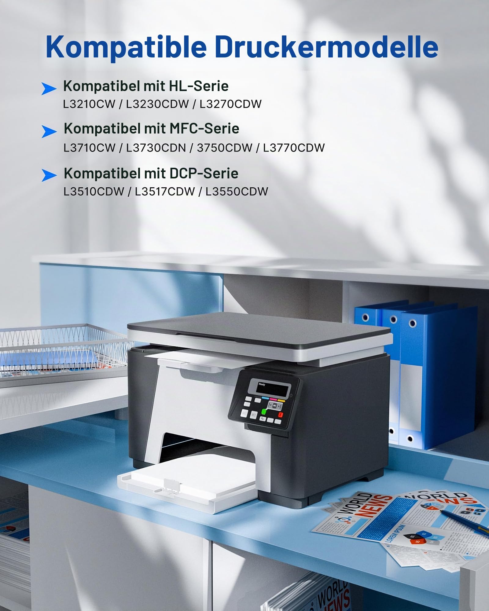 GPC IMAGE TN247 Kompatibel für Brother TN-243CMYK Toner Brother MFC-L3750CDW MFC-L3770CDW DCP-L3550CDW TN-247 TN243 HL-L3210CW HL-L3230CDW MFC-L3730CW (5er-Pack, 2 Schwarz, Cyan Magenta Gelb)
