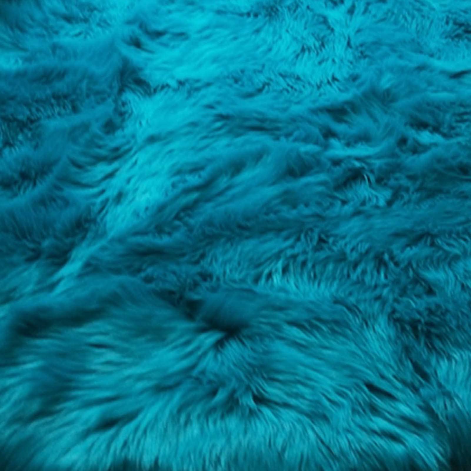 Grand tapis en peau de mouton synthétique doux à poils longs pour salon, chambre à coucher, cuisine et couloir - En fausse fourrure - 100 x 100 cm