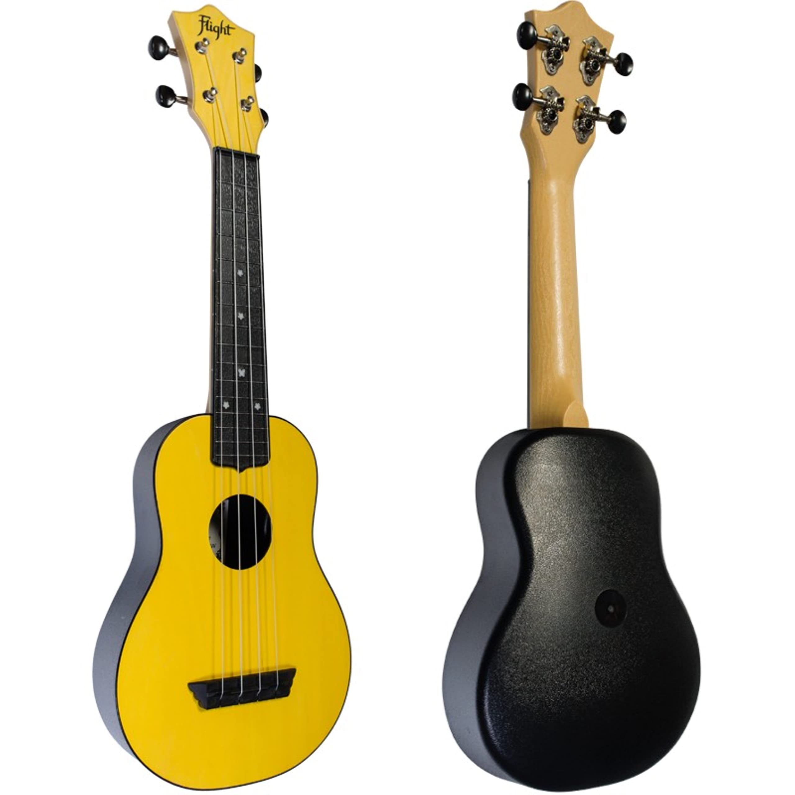 Flight, 4-String Travel Series Soprano Ukulele, Yellow (TUS-35YW)