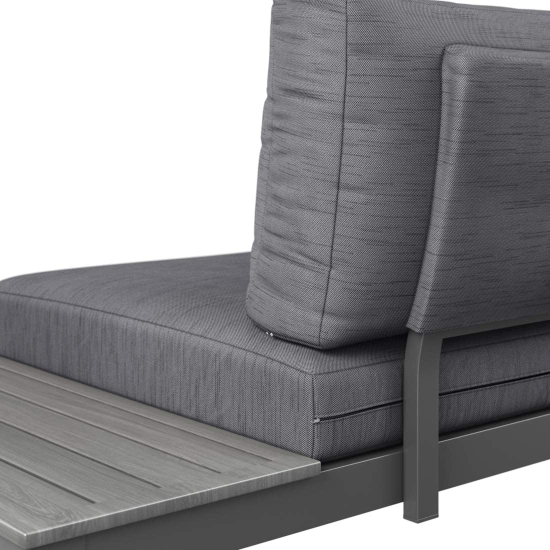 OUTLIV. Gartenlounge Morsum Gartenmöbel-Set, 164x238x69cm, mit Kissen, Grau | Aluminium und Polyester; mit Kissen; 164x238x69cm; Grau; komfortabel, pflegeleicht; für Garten und Terrasse