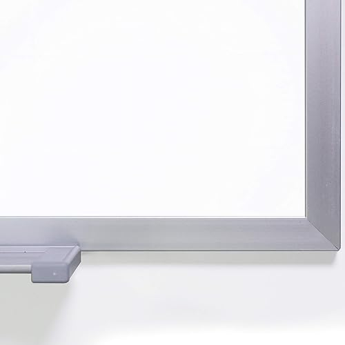Vista 4 de Ghent Pizarra magnética de porcelana de 4 x 8 pulgadas, marco de aluminio, 1 marcador, 1 borrador, fabricado en los Estados Unidos (M1-4-4)
