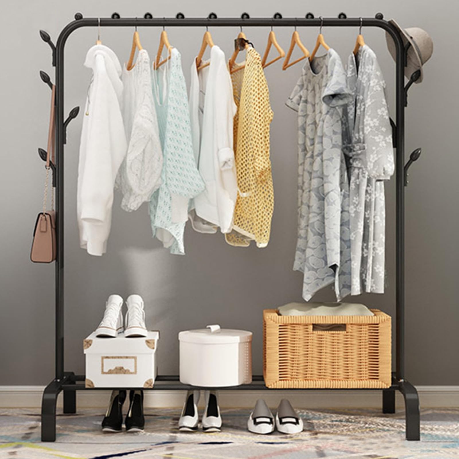 Garment Racks Clothing Rack Storage Shelf Shelves for Shoes Multi-Functional Garment Rack Shoes Clothes Laundry Drying Rack Storage