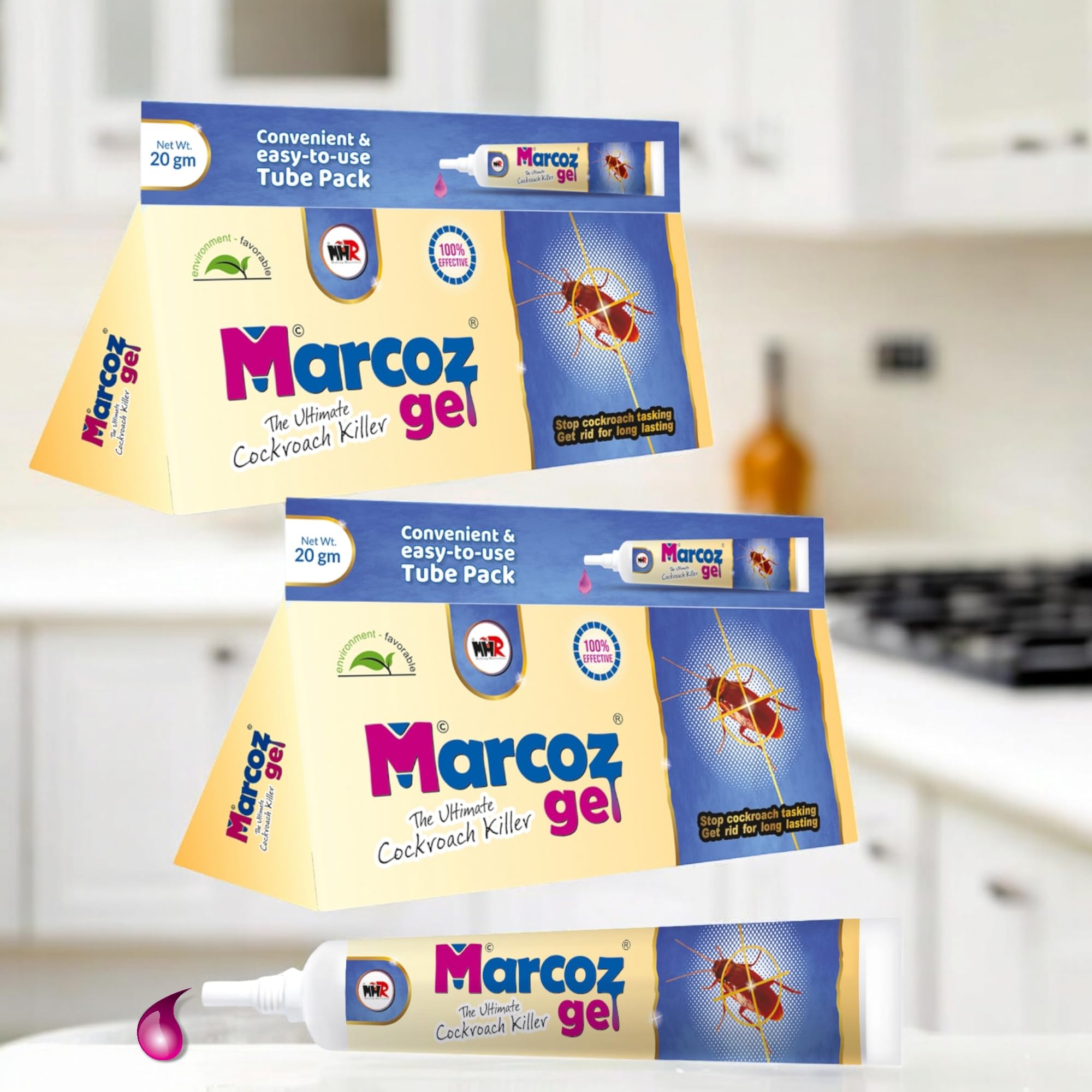 MM Reshamwala Marcoz Gel Cockroach Killer, 20 gm Tube Pack, Easy-to-Use pack of (2)-image-22