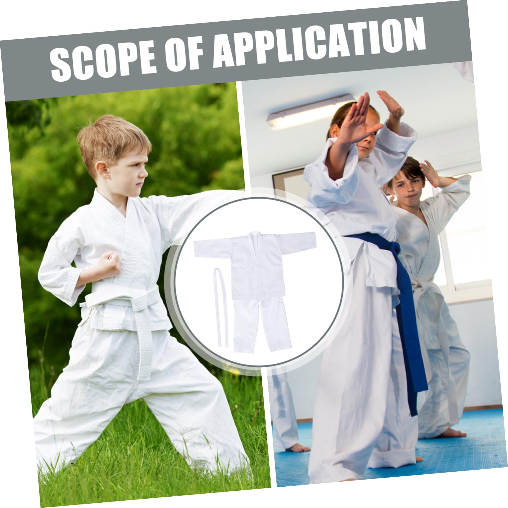 Traje de Karate Profesional Uniforme para Adulto y Adolescente Ropa de Entrenamiento Reutilizable Pantalones para Dojo y Competencias