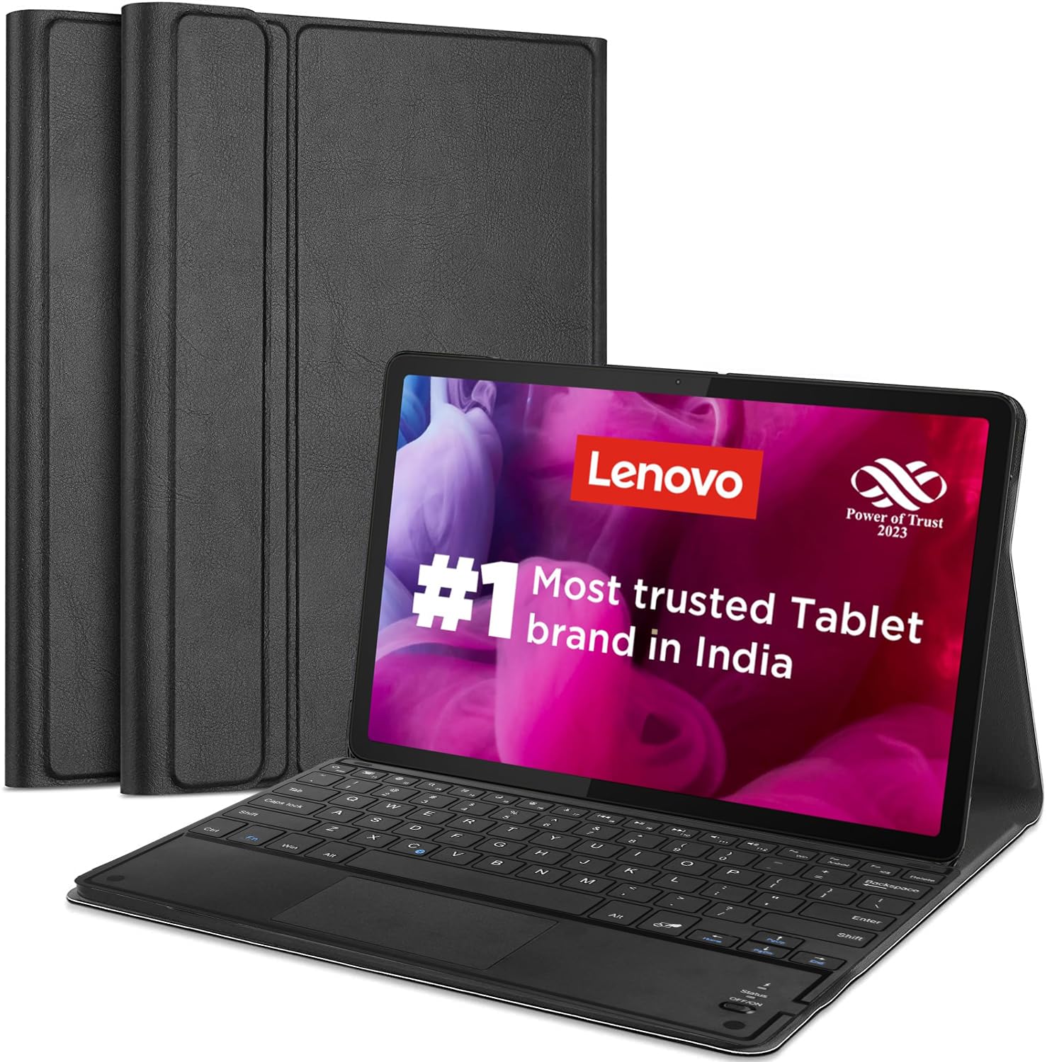 HOM Tri Fold Detachable Wireless Bluetooth Keyboard with Trackpad/Touchpad Tablet Cover Case for Lenovo Tab M11 Tablet 11-inch (B0CP2SFH8C) Amazon Price History, Amazon Price Tracker