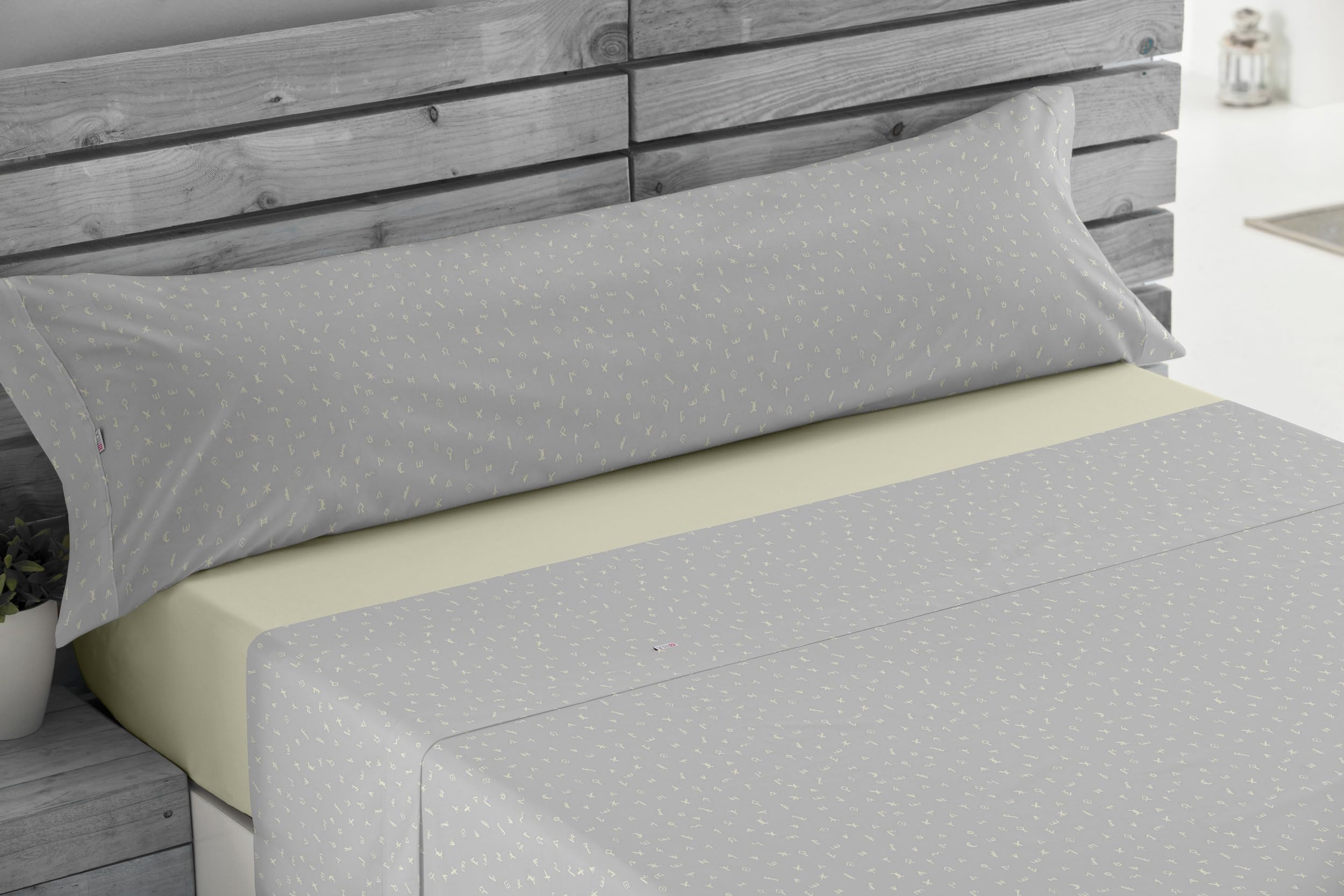 Juego de sábanas Iber color perla. Cama de 180 cm. 4 piezas