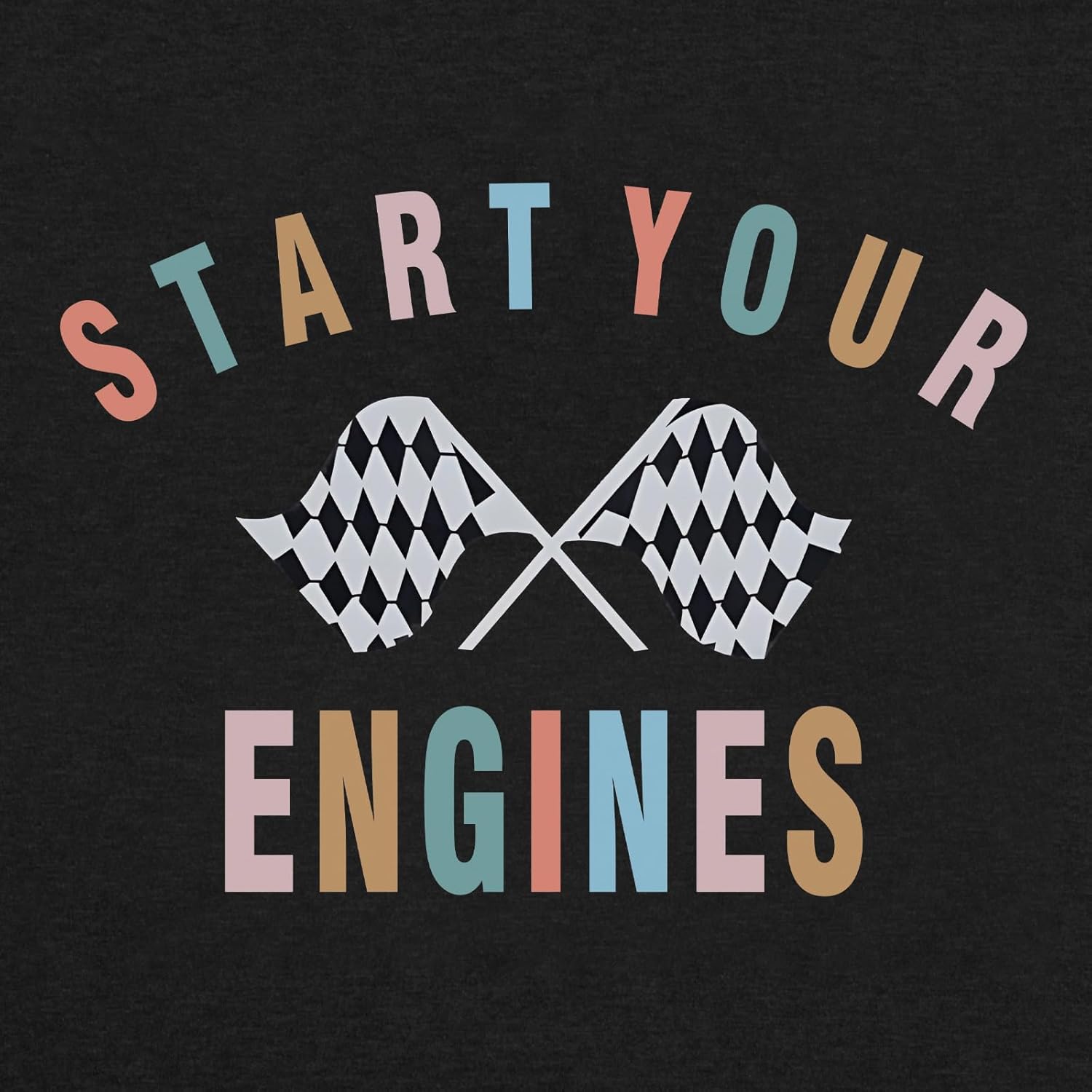 Vintage Racing Shirt Checkered Flag Graphic Tees Womens Start Your Engines Tshirt Race Day Shirts Short Sleeve Tops - Image 5