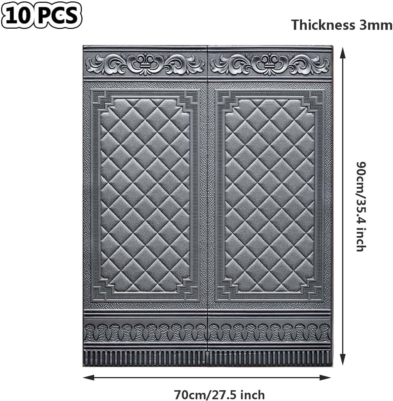 Tapeta 3D z cegły – DIY, samoprzylepne płytki ścienne, pogrubiona 3 mm, idealna do dekoracji wnętrz w salonie, sypialni, biurze, 10 sztuk