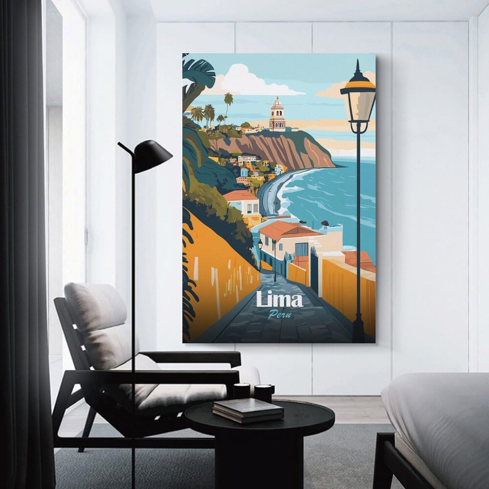 Junmoney Lima Peru Travel (3) Home Decor Wall Art, 24x36inch(60x90cm), for Flats, Guest Rooms Or Compact Rooms, Stylish Wall Art for Fresh Spaces