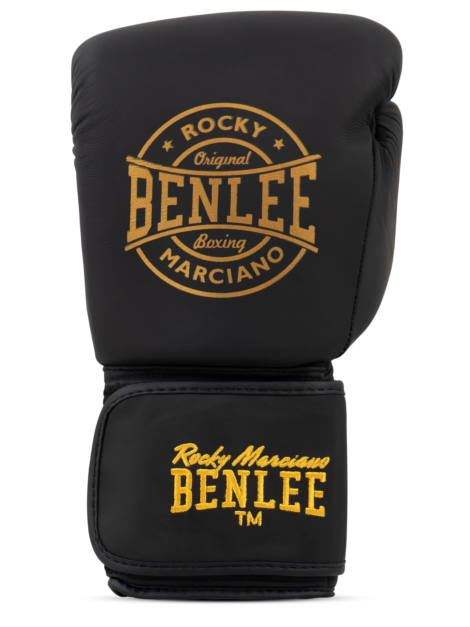 Benlee r?kawice bokserskie ze skóry Wakefield, kolor: czarny/z?oty, rozmiar: 14 oz