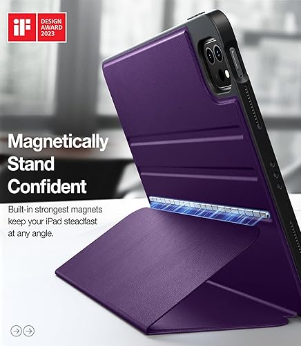 Miniatura 2 de TORRAS Funda para iPad Air de 11 pulgadas M2 2024, iPad Air de 654 generación con soporte para lápices, apagado y encendido automático, funda