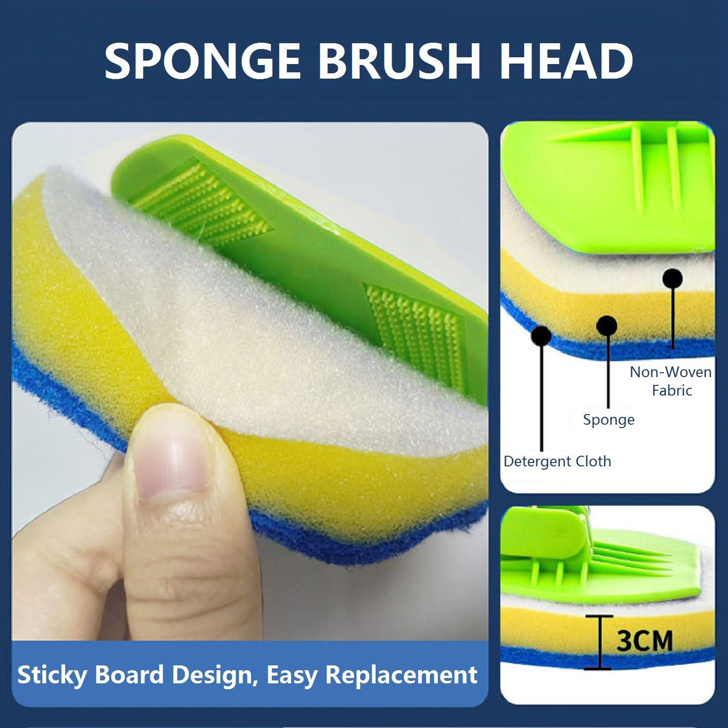 Spazzola Per Pulizia Bagno 5 In 1 Con Manico Telescopico 158 Cm – Per Doccia, Vasca, WC E Pareti