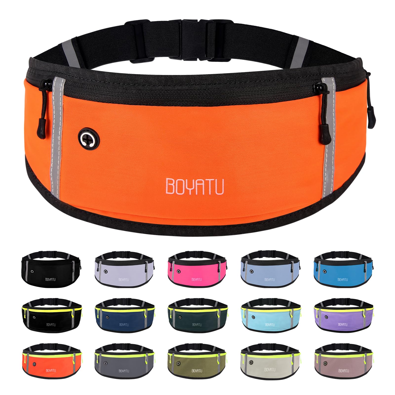 Running Belt Waist Fanny Pack: Slim Phone Holder Workout Pouch for Walking JoggingOrange