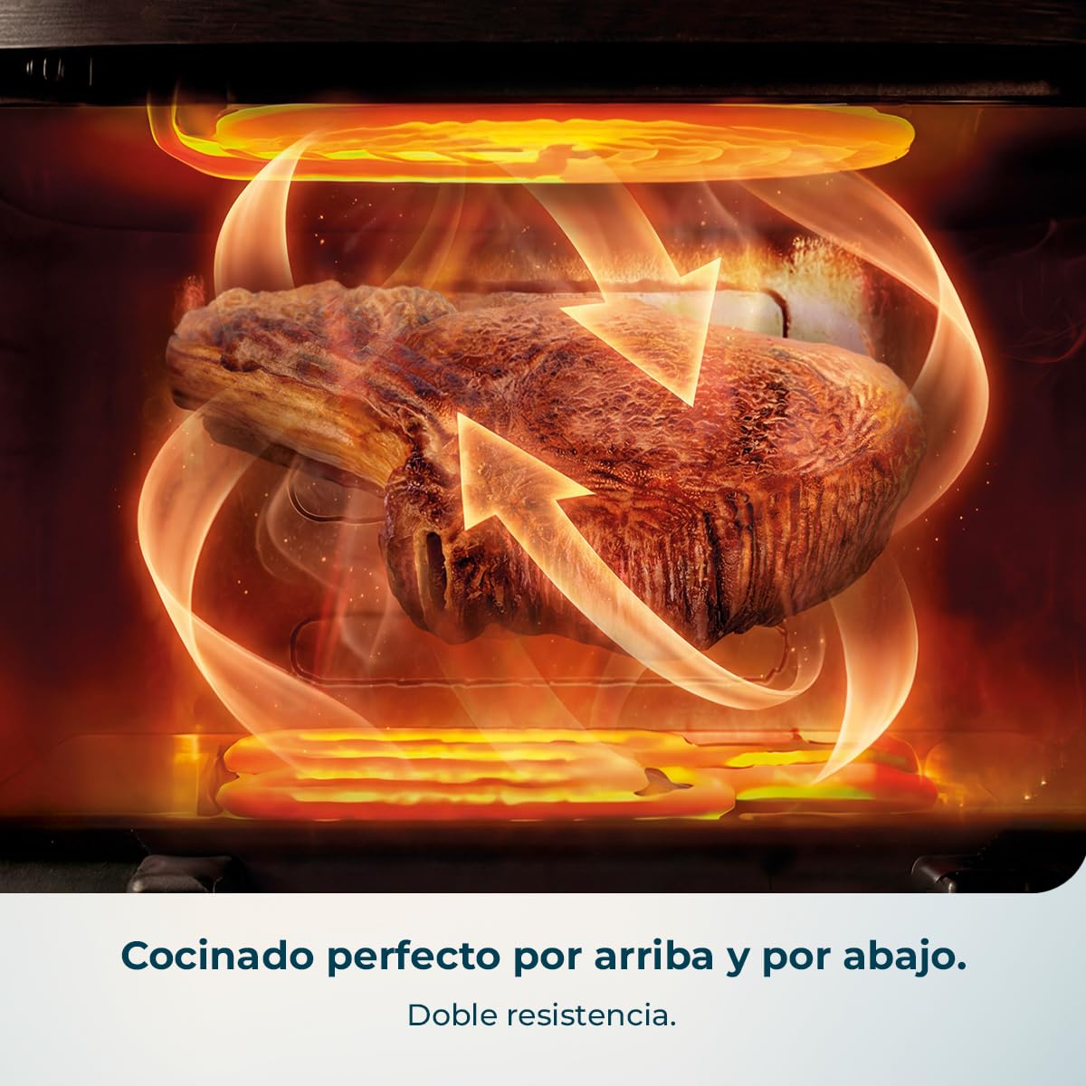 Cecotec Freidora de Aire sin Aceite 6,5L Plancha Grill con 4 Resistencias Ahumador Integrado Air Fryer Cecofry&Grill Smokin'Prime 6500. 2200W, Pared Divisoria Móvil, 40-20ºC, 10 Menús