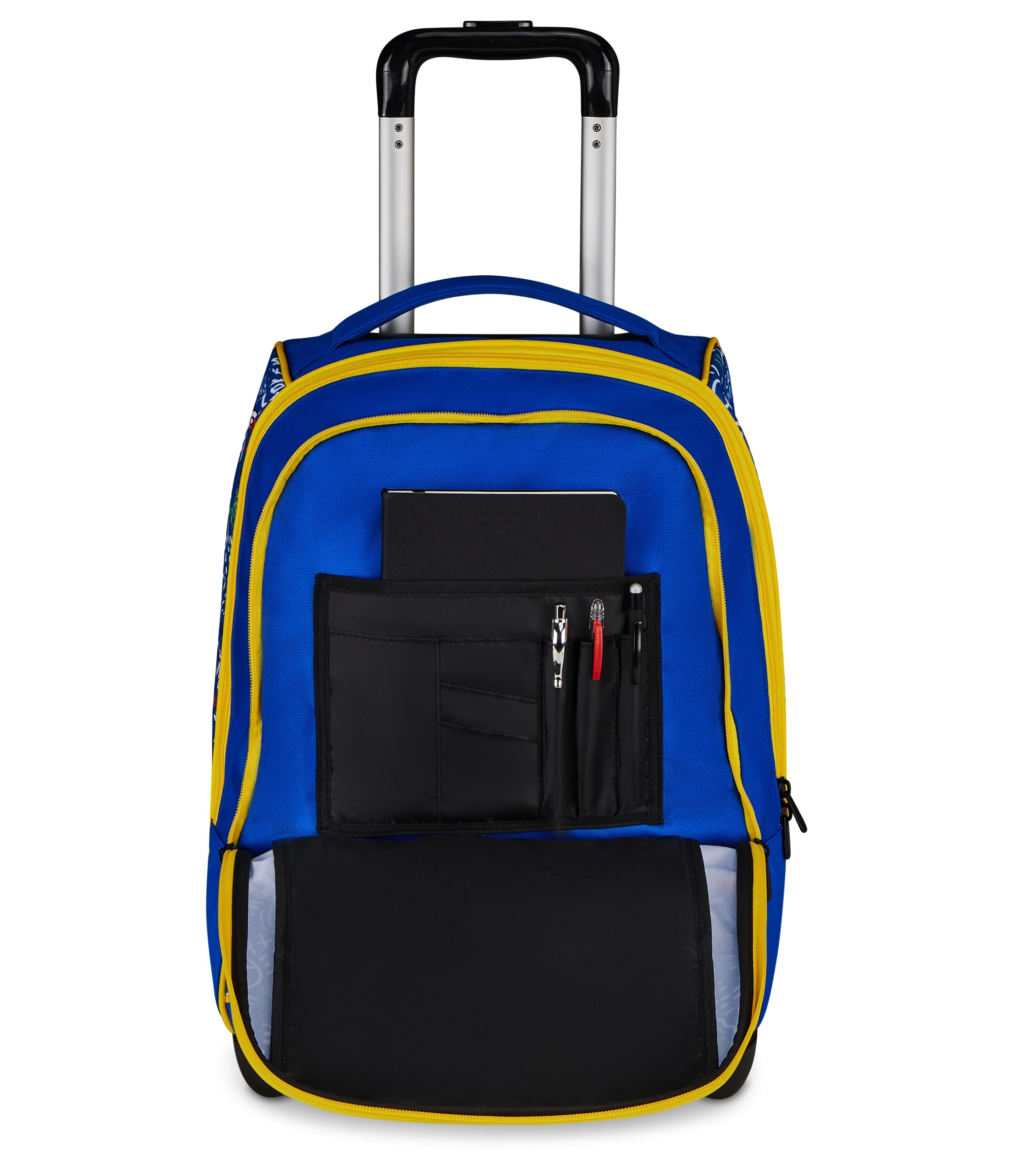 Seven Pokemon Big Trolley, 36 L, Doppio Scomparto, Spallacci a scomparsa, Doppio uso, Tasca frontale, Scuola elementare, Pikachu, Bambini e Bambine, giallo/blu