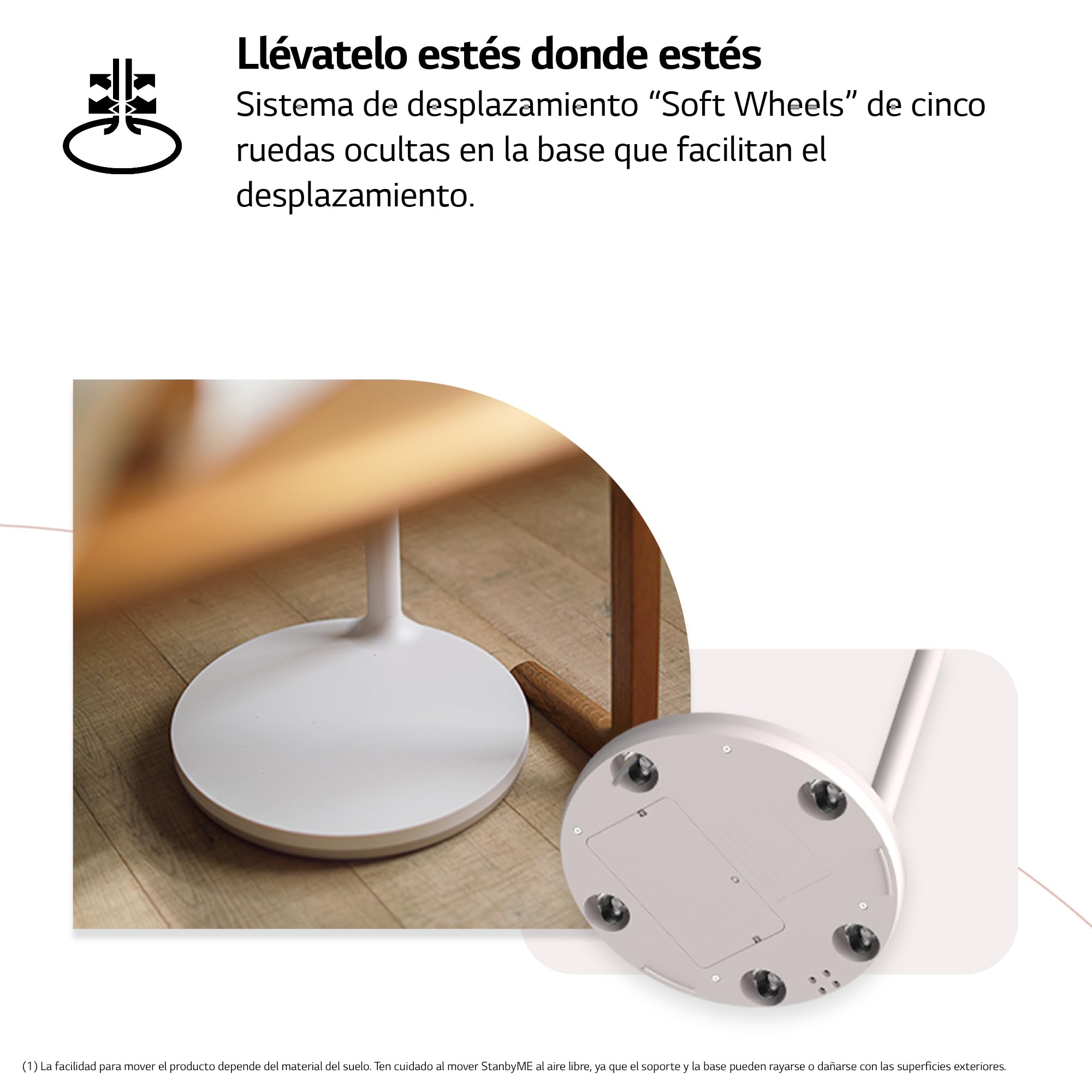 LG 27ART10AKPL - Smart Monitor, StanbyMe, Portátil (Monitor/Smart TV), 27″, 1920×1080, FHD, LED (16:9), webOS6.0, Brillo Ajustable, Mando Incluido, Beige