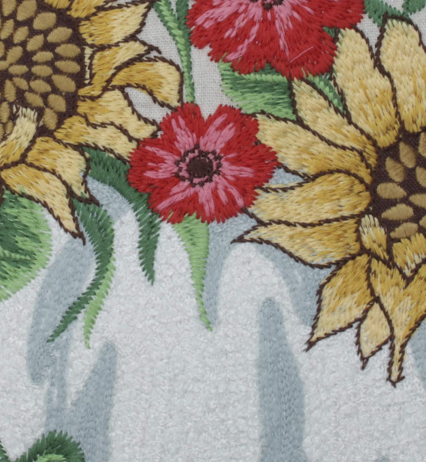 Pillow Perfect Indoor Harvest Embroidered Pumpkin Patch Throw Pillow, 18” x 18", Gray