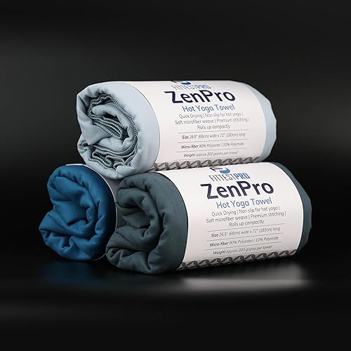 Miniatura 5 de Fittest Pro Toalla de yoga caliente antideslizante con microfibra de gamuza suave súper absorbente en muchos colores, para Bikram Pilates y