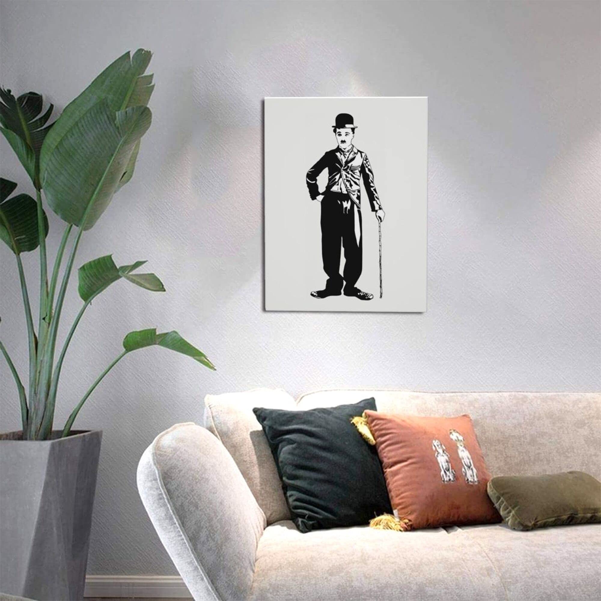 No.115木枠付きキャンバスアート　ビートルズ　チャップリン　アートパネル No.115木枠付きキャンバスアート ビートルズ チャップリン