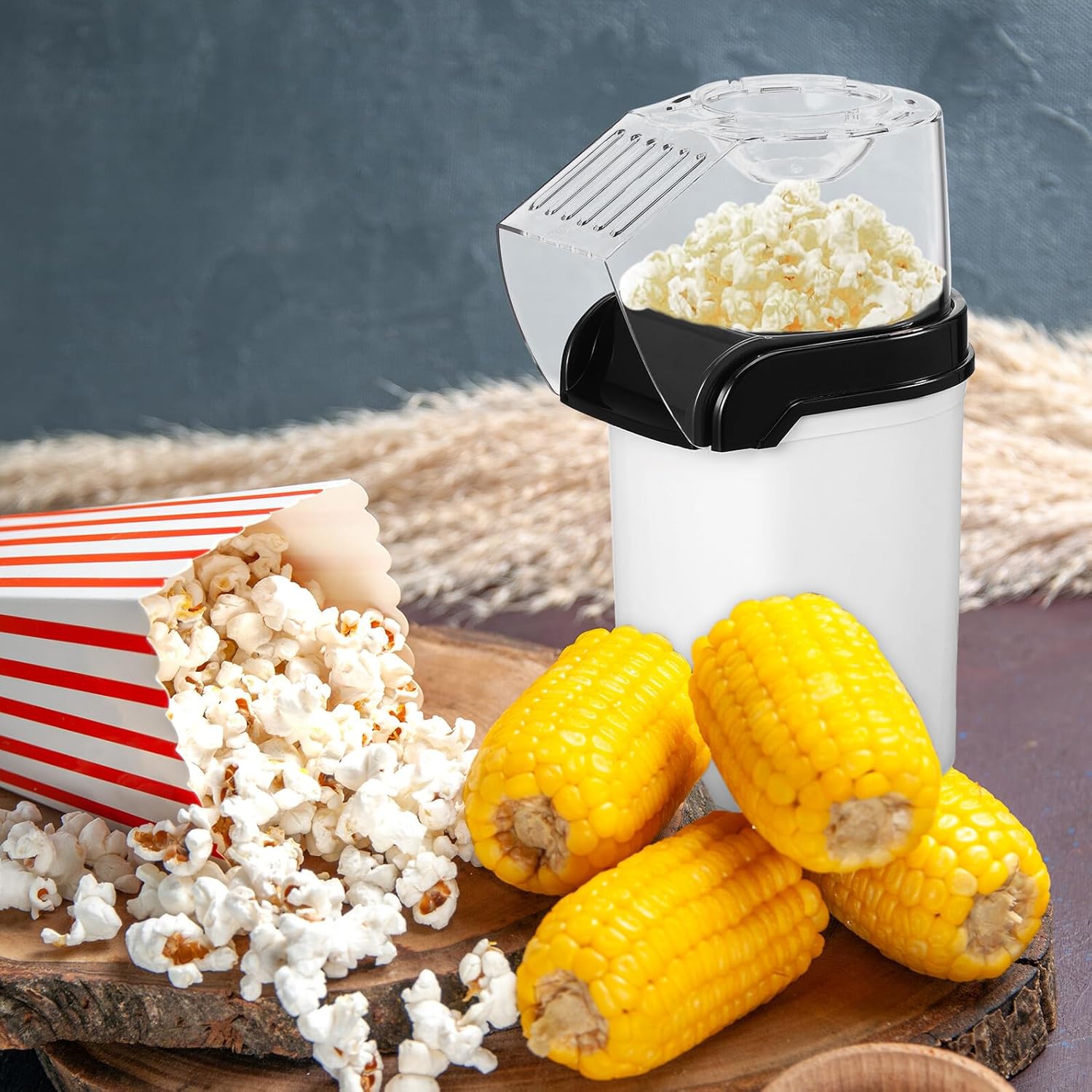 Electric Hot Air Popcorn Machine 110v US Plug Portable Popcorn Maker for Kitchen Parties and Domestic Use