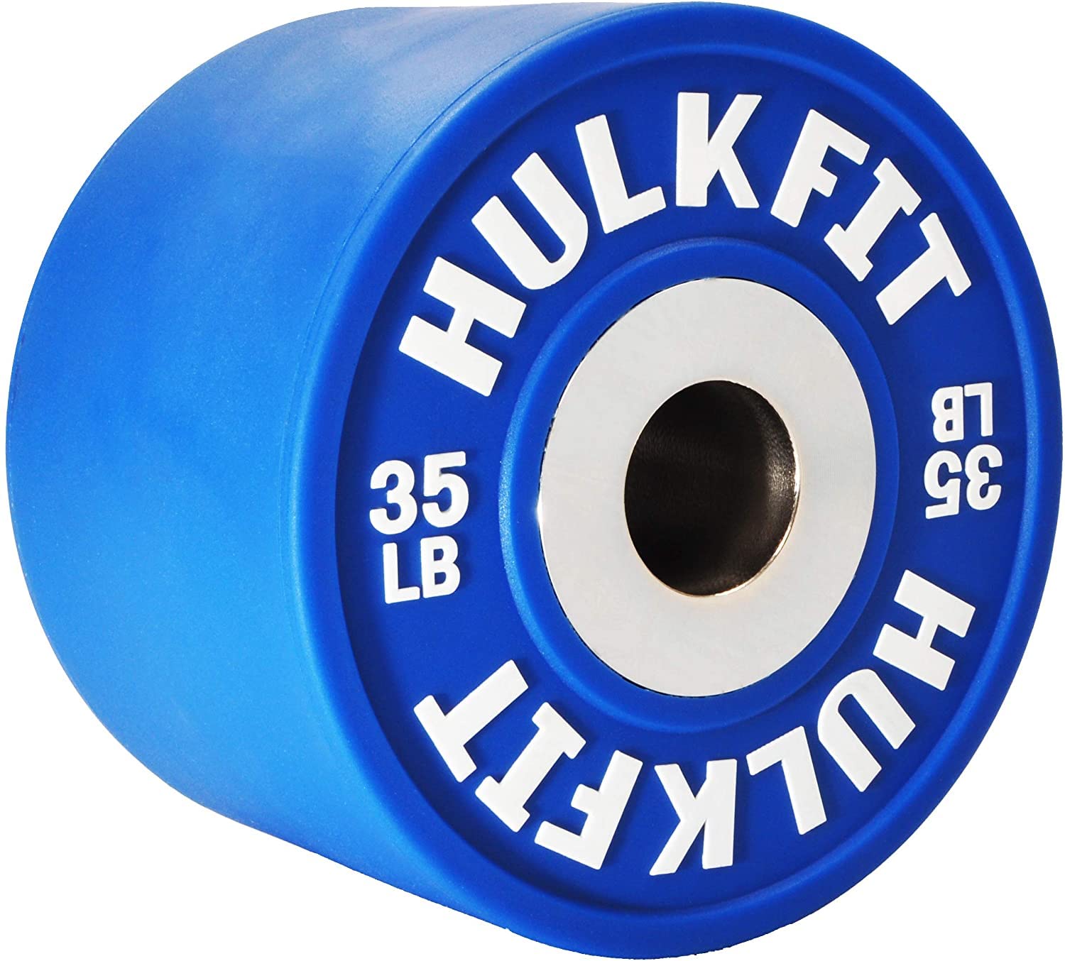 Photo 1 of (ONLY 1)HulkFit 2" Olympic Dumbbell Shock Absorbing Rubber Bumper Weight Plates Set for Loadable Dumbbell Handlebar - Multi Color 35 Pounds