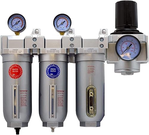 Filtro regulador de aire comprimido desecante secador de humedad, separador de 4 etapas en línea sistema de filtración de aire