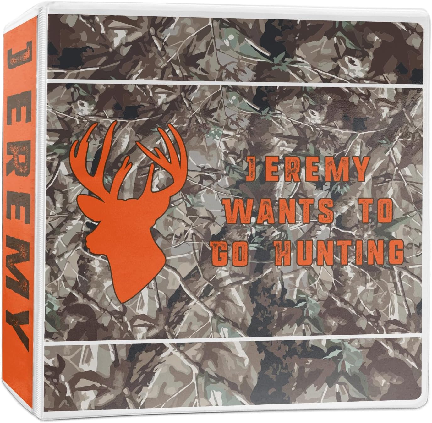 Personalized Hunting Camo 3-Ring Binder - 2 inch
